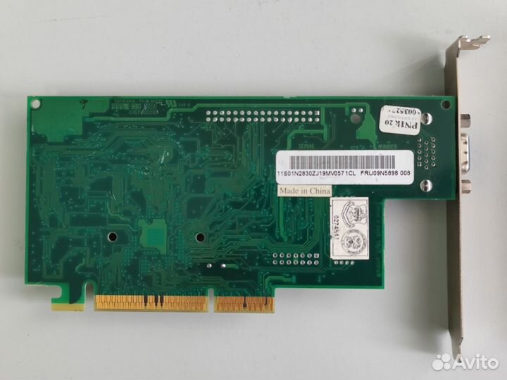 Number Nine SR9, затычки AGP, PCI и PCI-Express