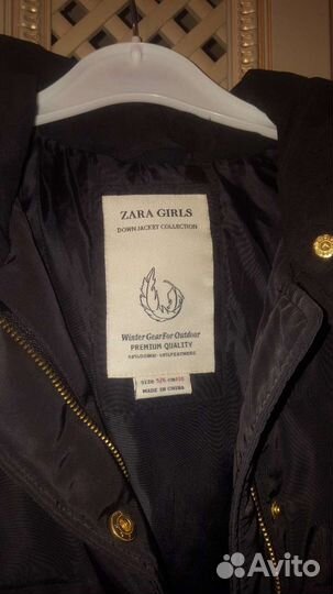 Новый пуховик Zara на девочку на 6 лет