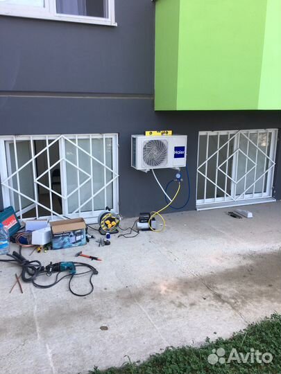 Установка сплит систем, закладка трассы, ремонт