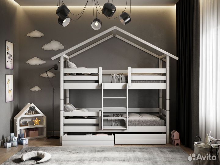 Кровать двухъярусная трансформер