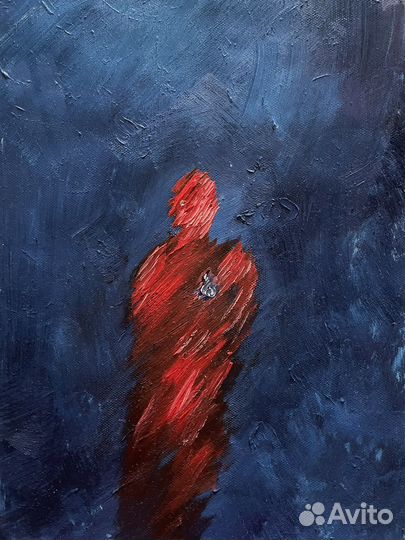 Картина маслом «Человек»