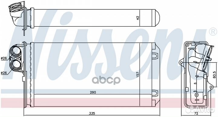 Радиатор отопителя peugeot: 607 (9D/9U) 2.0i