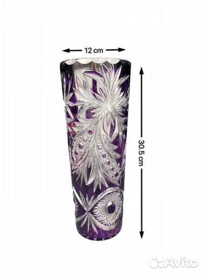 Хрустальная ваза столбик