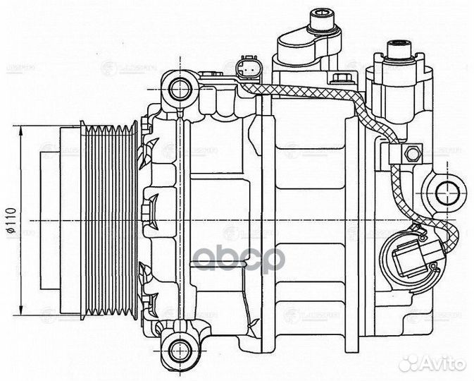 Компрессор кондиционера MB W203/211 CDI lcac 15