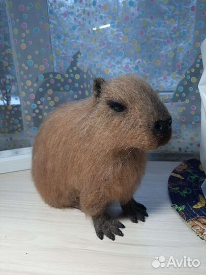 Капибара (водосвинка) - валяная из шерсти.На заказ