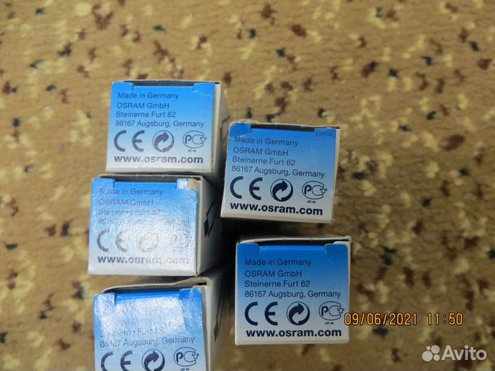 Галогеновые лампы для микроскопа 6V 20W