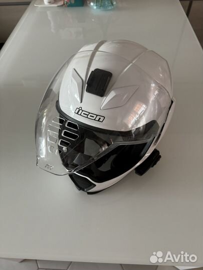 Мотошлем icon airflite xxl гарнитура в подарок