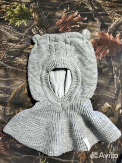 Осенняя шапка-шлем, 44-46