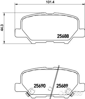 Колодки тормозные задние ASX 2WD mazda 6 12, mitsubishi ASX 10, Outlander 12, peugeot 4008