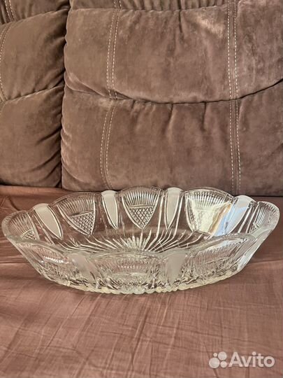 Ваза для фруктов, хрусталь