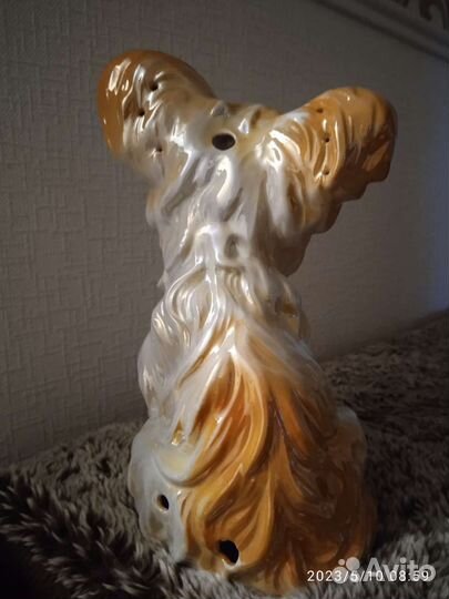Собачка светильник фарфор гдр