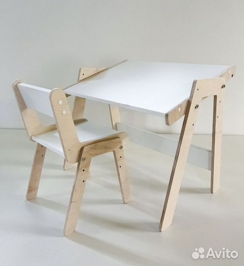 Растущий стол+стул, детский комплект новый