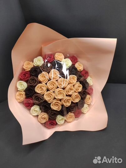 Шоколадные Розы - 51 шт в Букете