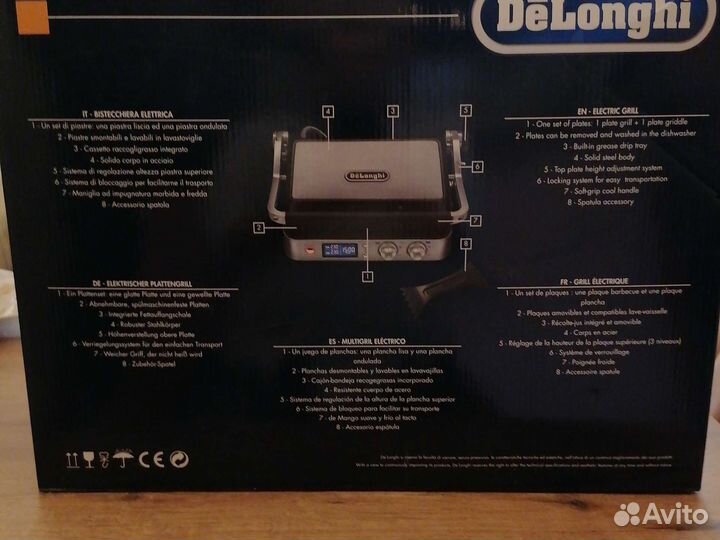 Электрогриль delonghi cgh 1012d