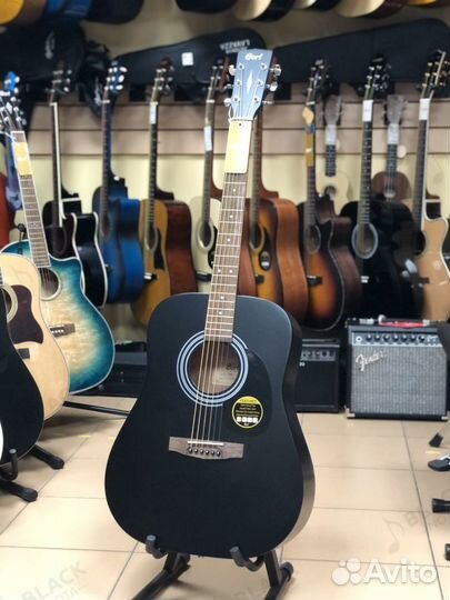 Акустическая гитара Cort AD810-BKS черная матовая