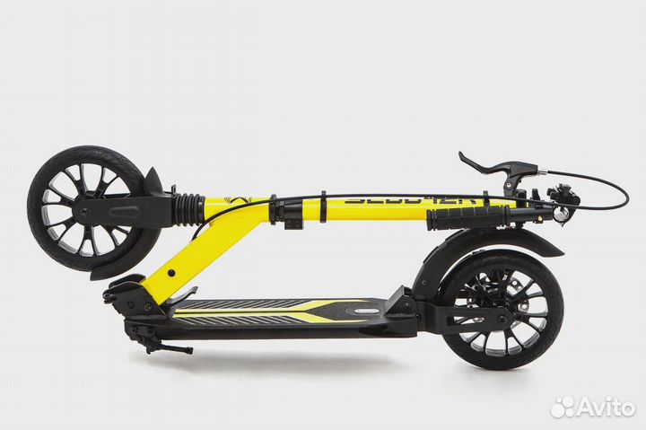 Самокат KC scutum ручн. тормоз. желтый