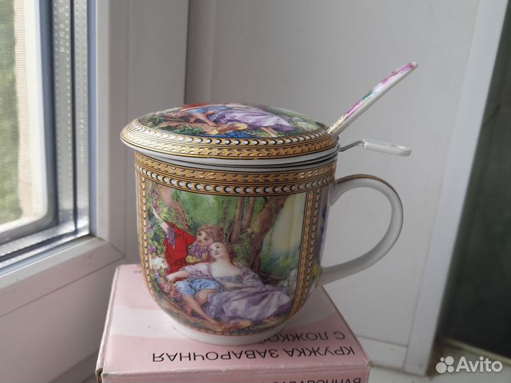 Кружка заварочная с ложкой