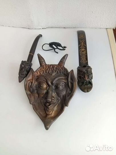 Чертик СССР настольный прибор мундштук металл плас