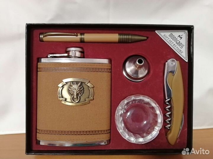 Подарочный набор для мужчин, Фляга Moongrass