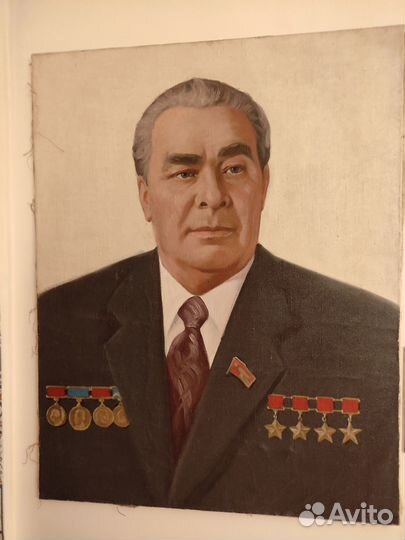 Портрет Л.И.Брежнева,холст, масло