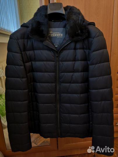 Пуховик куртка бизнес класса норка капюшон 48-50 L