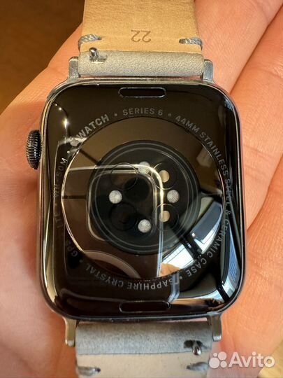 Смарт часы apple watch 6 44mm stainless steel