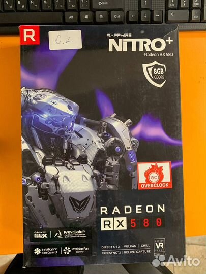 Видеокарта Sapphire Nitro+ Radeon RX580 8Gb