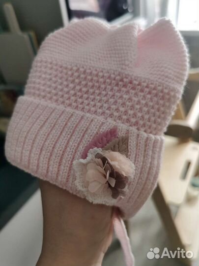 Шапки для девочки 0-7 мес весна 4 шт