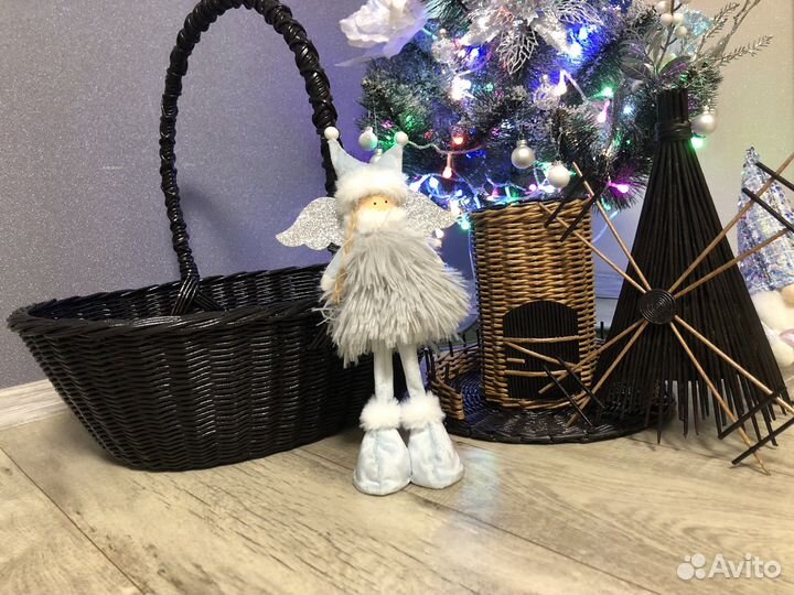 Корзина из бумажной лозы