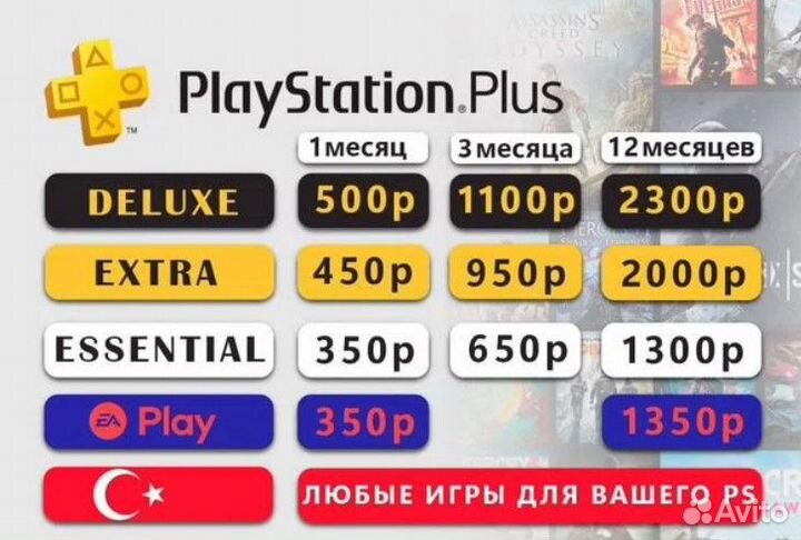 Подписка playstation plus delux