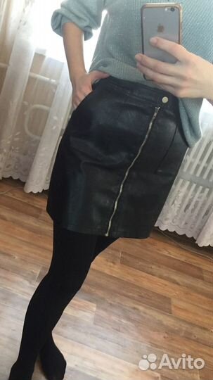 Кожаная юбка