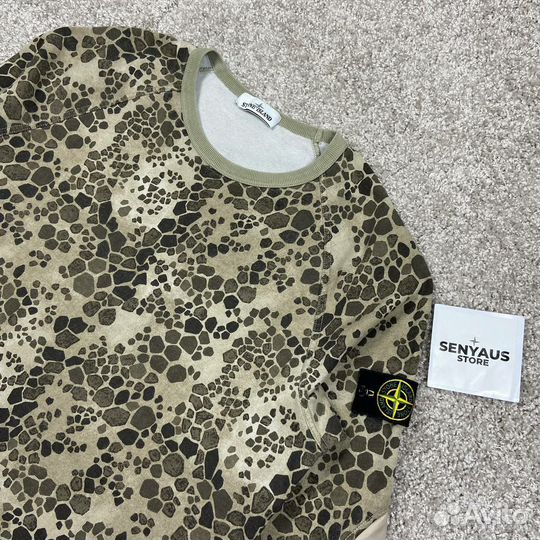 Свитшот stone island alligator camo sweatshirt