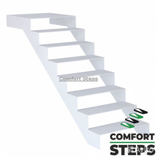 Металлокаркас лестницы с монтажом