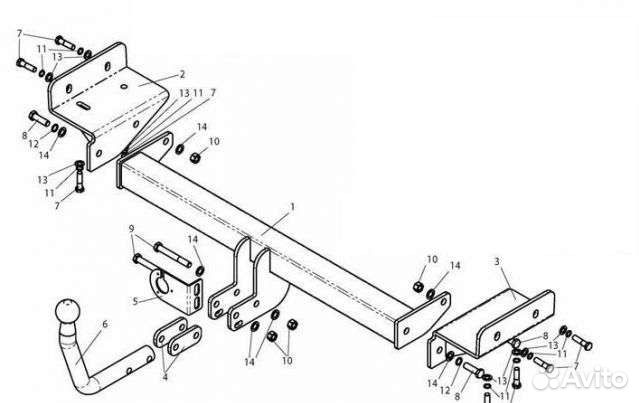Фаркоп KIA sportage / hyundai IX35 с 10-15 г