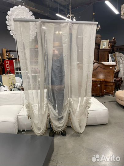 Римские шторы/Тюль на карнизе, Д170 см