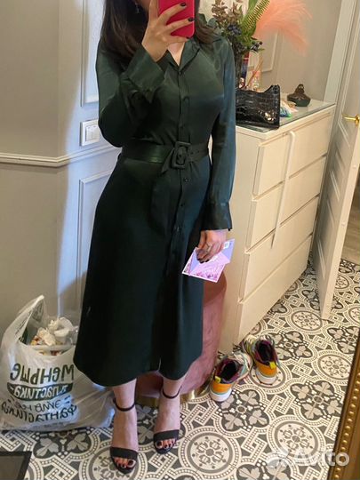 Платье-рубашка женская zara