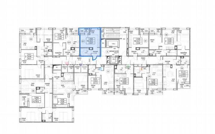 Квартира-студия, 24,7 м², 11/12 эт.