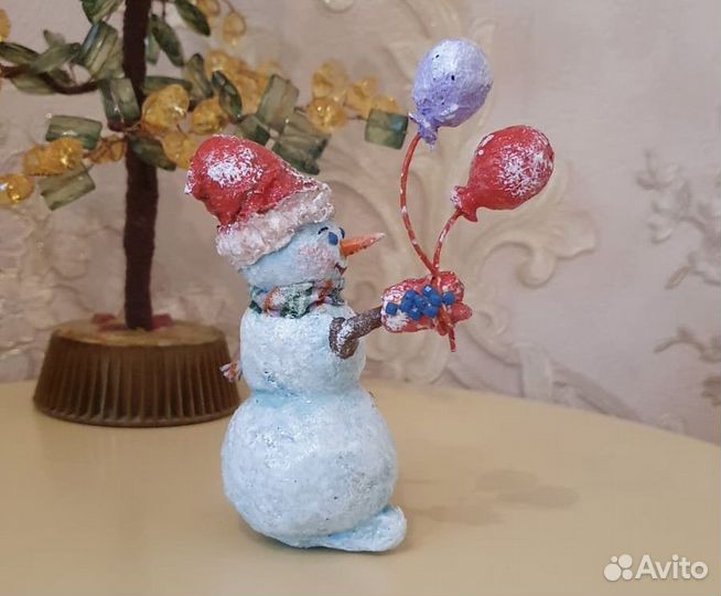 Ватная игрушка. Снеговик
