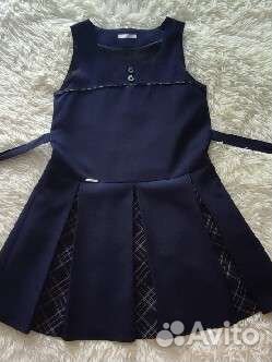 Сарафан школьный синий 134