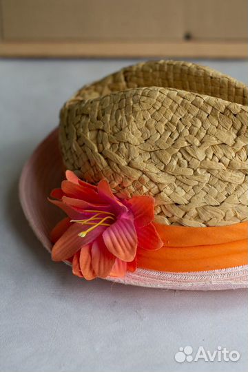 Соломенная шляпа детская