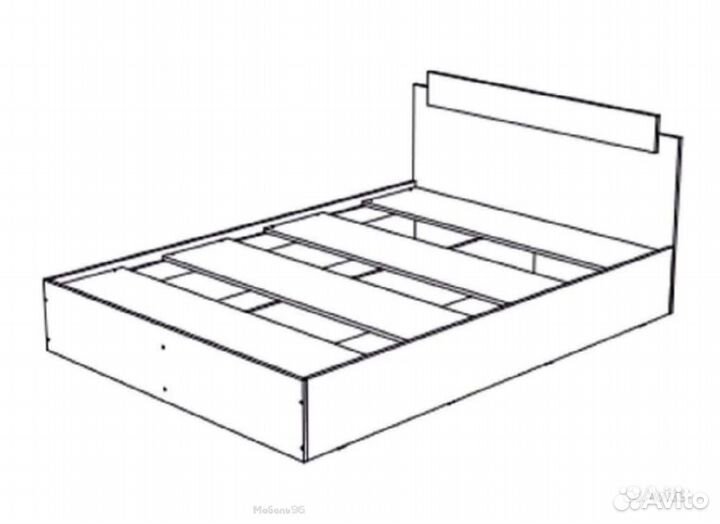 Кровать Эко 1200 ясень шимо