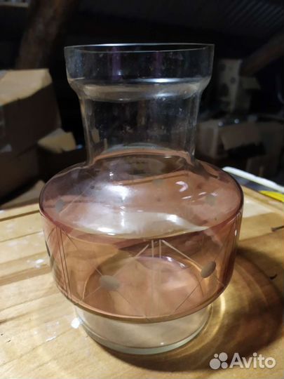 Кувшин графин, цветное стекло