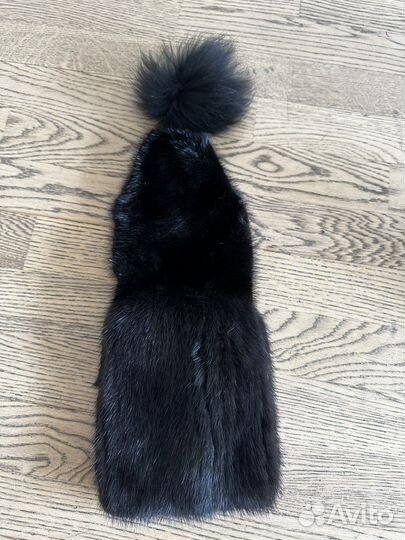 Шапка норковая новая, вязаная 5-12 лет