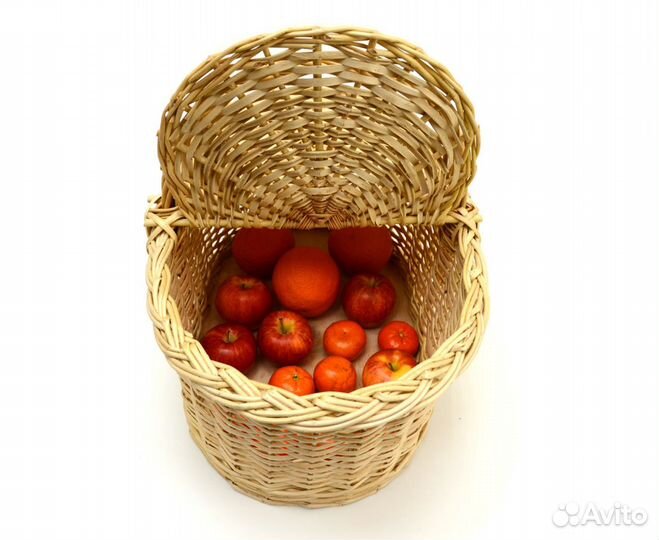 Корзина плетеная с крышкой для пикника большая 17