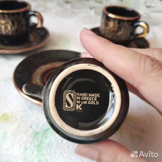 Кофейные чашки Греция 24 gold