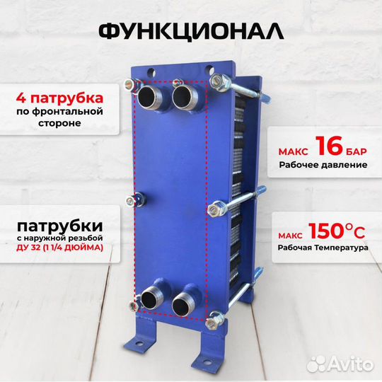 Теплообменник SN04-50 для отопления 590 м2 59кВт