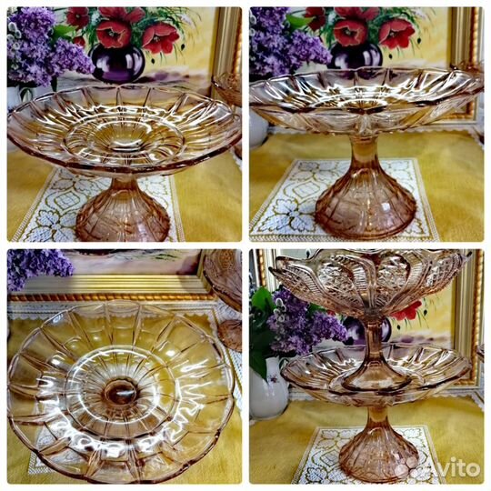 Посуда, карамельное стекло. Винтаж