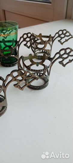 Набор подстаканников СССР. завод Авангард, на 6 п