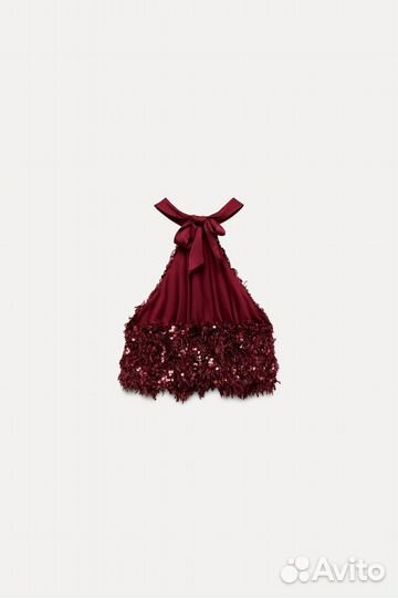 Топ с пайетками zara Party