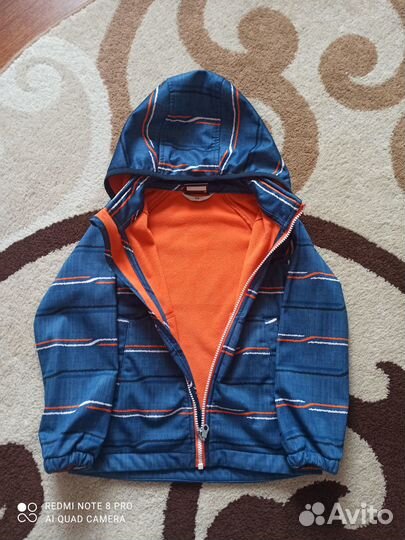 Ветровка для мальчика на флисе 110